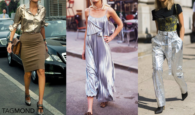 لباس پارچه براق متالیک