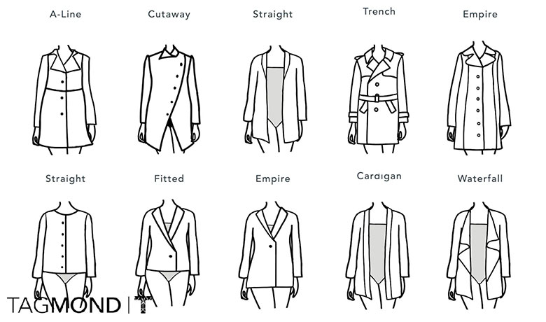 کت زنانه برای فرم بدن سیب