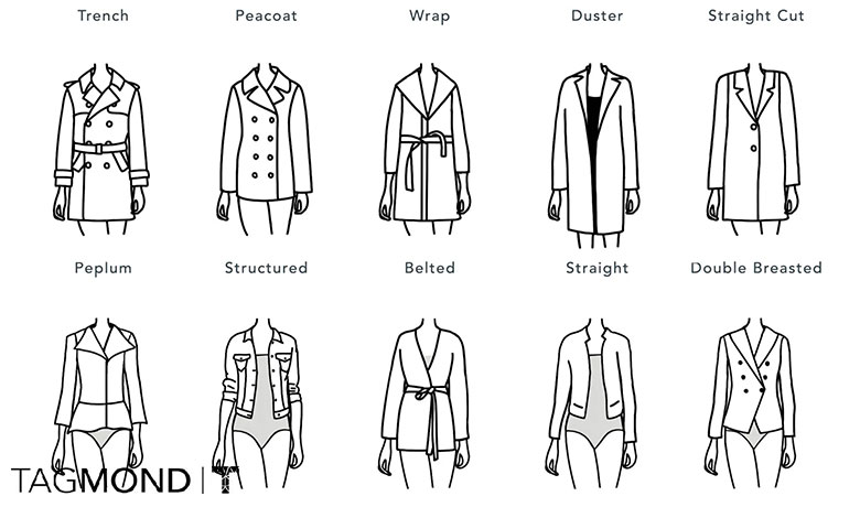 کت زنانه برای فرم بدن مستطیل