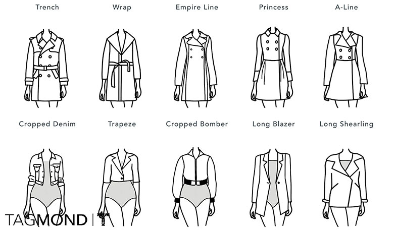 کت زنانه برای فرم بدن گلابی