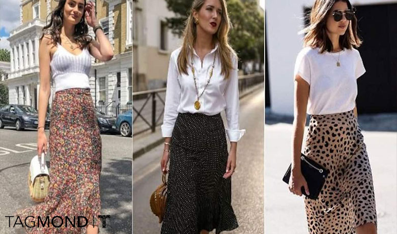 استایل با دامن طرح دار