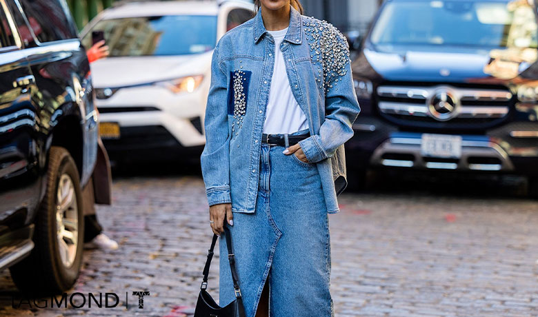 استایل با دامن جین