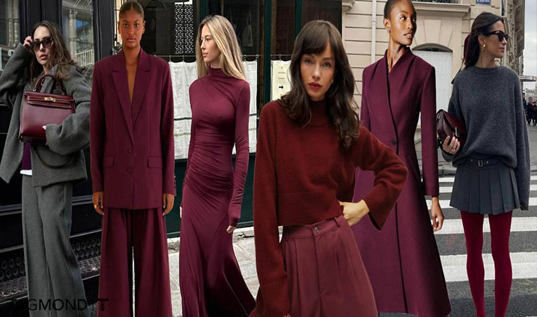 رنگ شرابی ترند پاییز و زمستان