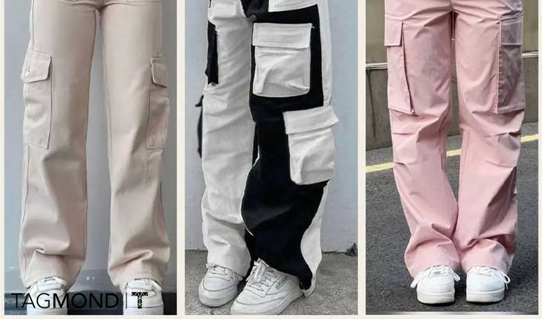 شلوار کارگو صورتی