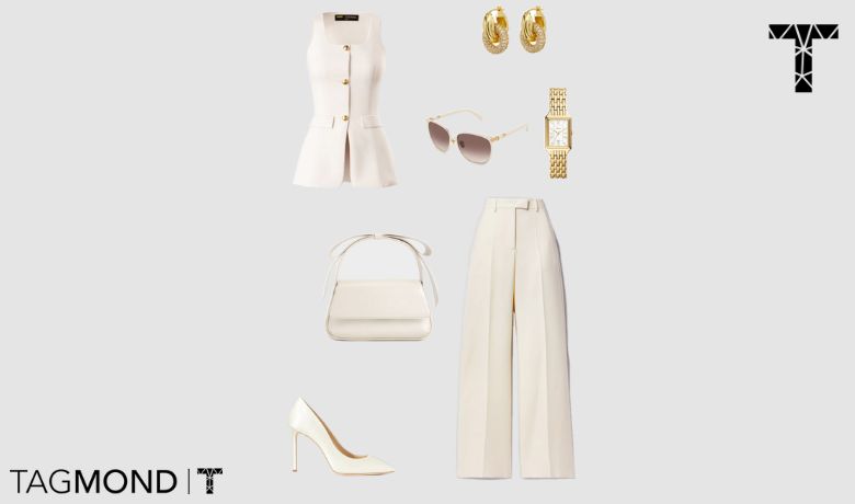 ترکیب با اکسسوریهای طلایی برای درخشش بیشتر